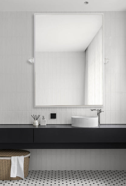 Rectangle pivot mirror 24x32 inch in silver