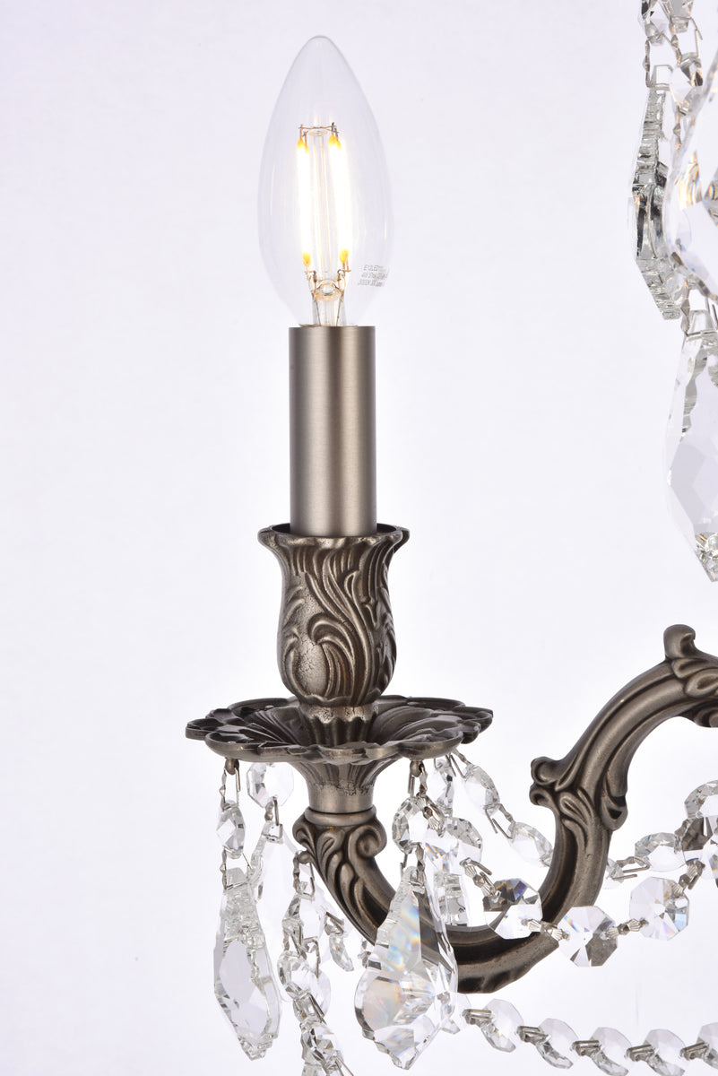 Rosalia 4 light Pewter Pendant Clear Royal Cut Crystal