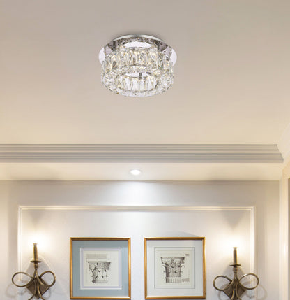 Monroe 12 inch LED Single flush mount in chrome