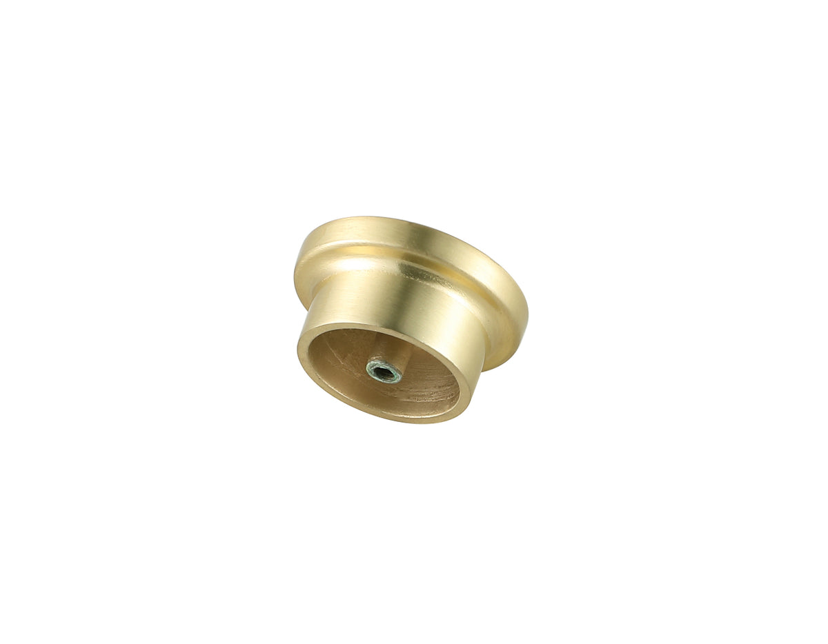 Trovon 1.6" Diameter Brushed Gold Oversize Round Knob Multipack (Set of 10)