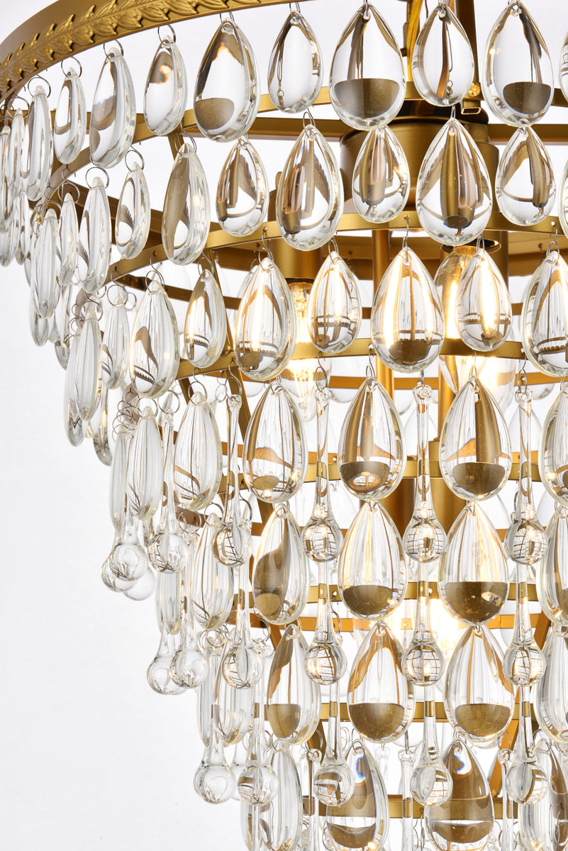 Nordic 5 lights brass pendant