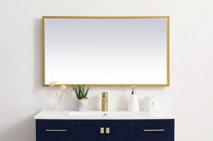 Pier 20x36 inch LED mirror with adjustable color temperature 3000K/4200K/6400K in brass