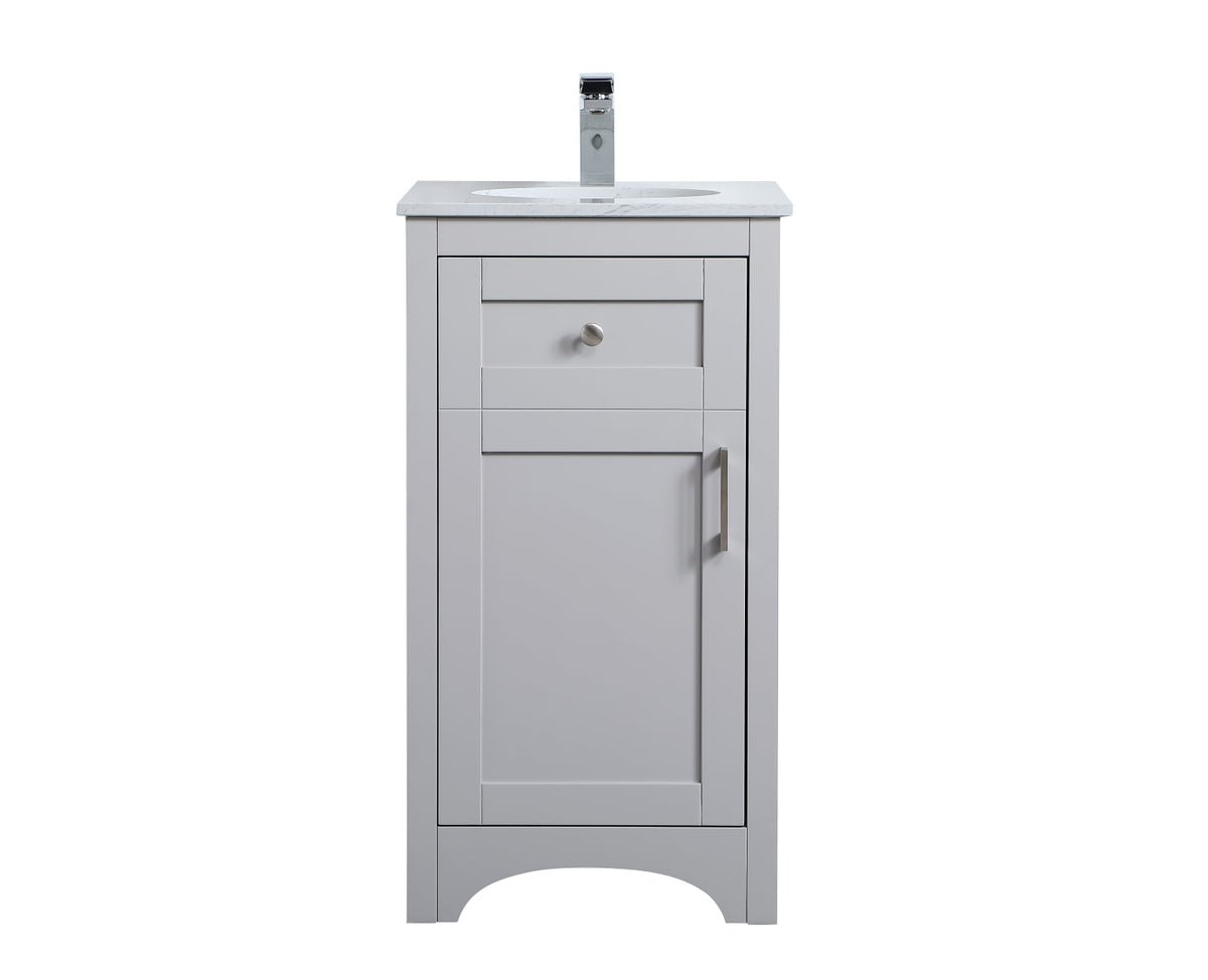 18 inch Single Bathroom Vanity in Grey
