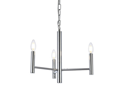 Carmella 3 lights pendant in chrome