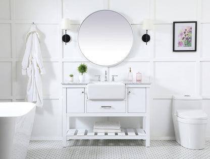 48 inch Single bathroom vanity in white
