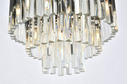 Sydney 9 light Matte Black Flush Mount Clear Royal Cut Crystal