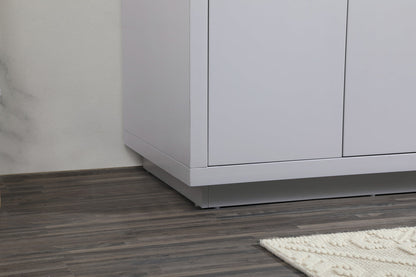 42 inch Single bathroom vanity in grey with backsplash