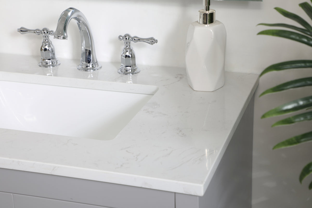 30 inch Single Bathroom Vanity in Grey