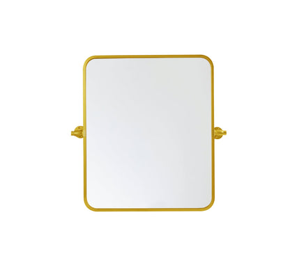 Soft corner pivot mirror 20x24 inch in gold