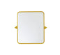 Soft corner pivot mirror 20x24 inch in gold