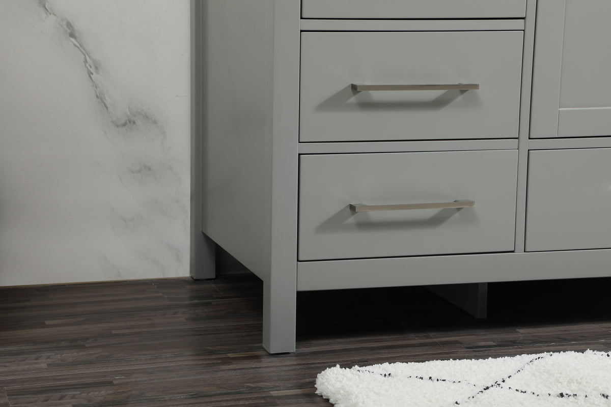 60 inch Single bathroom vanity in grey