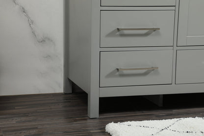 60 inch Single bathroom vanity in grey