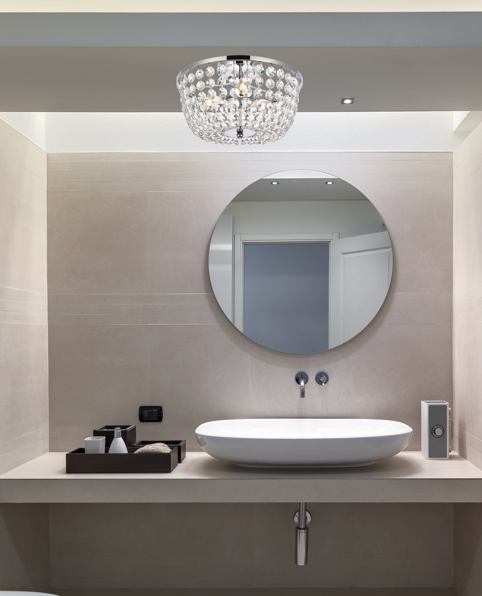 Cora 13 inch flush mount in chrome