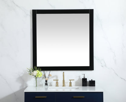 Aqua vanity mirror 36x36 inch in black