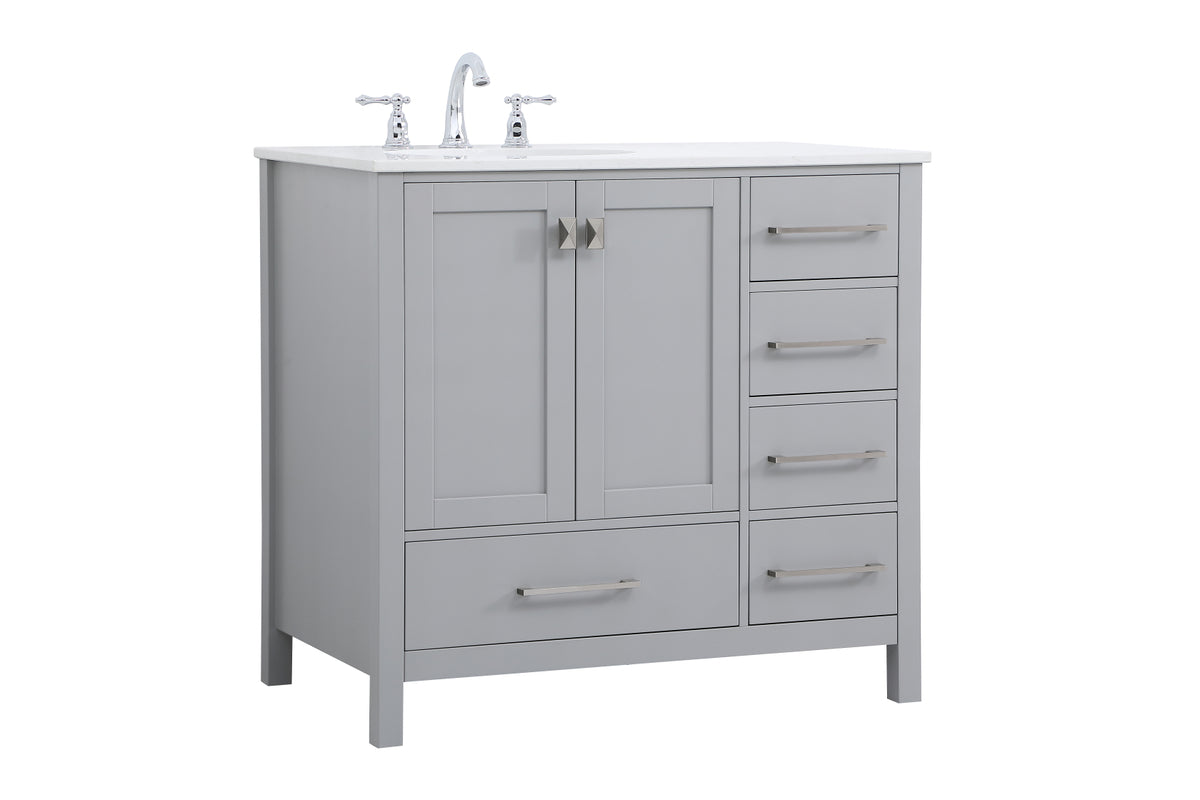 36 inch Single Bathroom Vanity in Gray