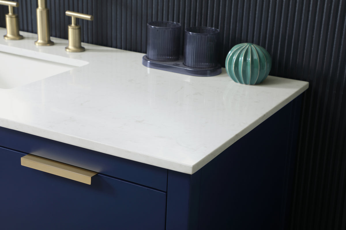 54 Inch SIngle Bathroom Vanity In Blue