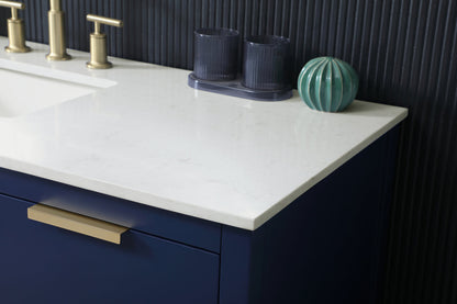 54 Inch SIngle Bathroom Vanity In Blue