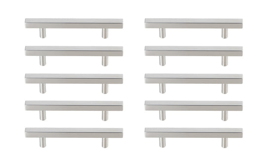 Dior 4" Center to Center Brushed Nickel Bar Pull Multipack (set of 10)