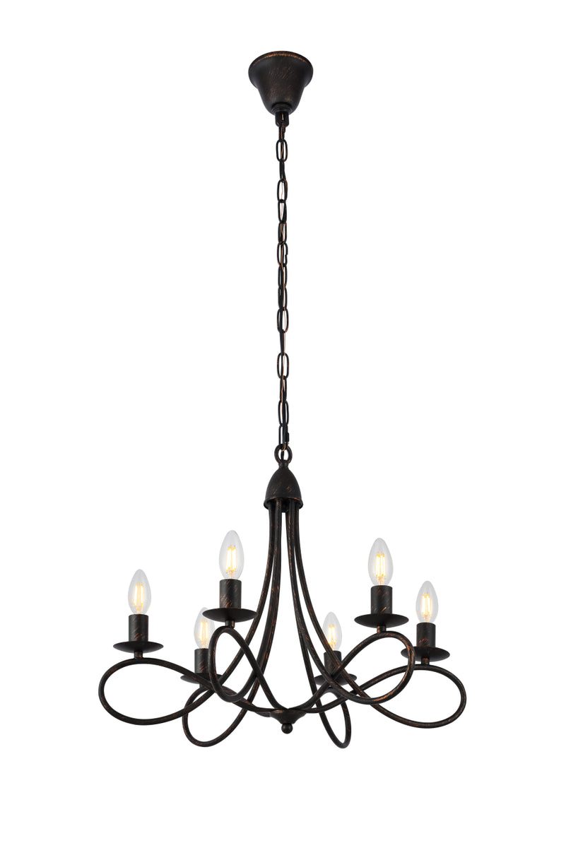 Lyndon 6 light Dark Bronze Pendant