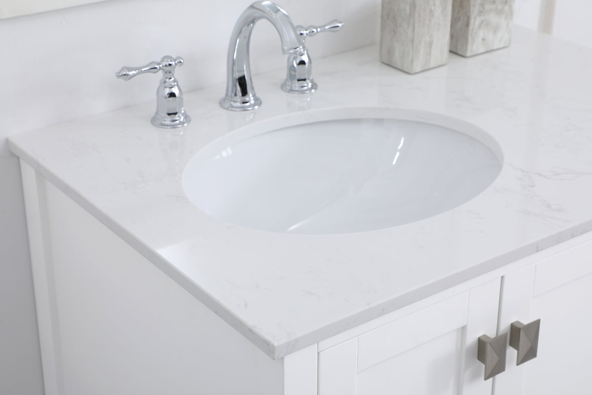 32 inch Single Bathroom Vanity in White