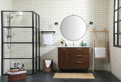 42 inch bathroom vanity in Walnut