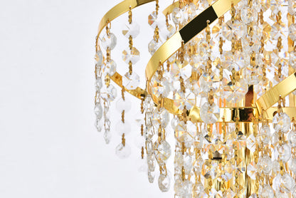 Belenus 6 light Gold Pendant Clear Royal Cut Crystal