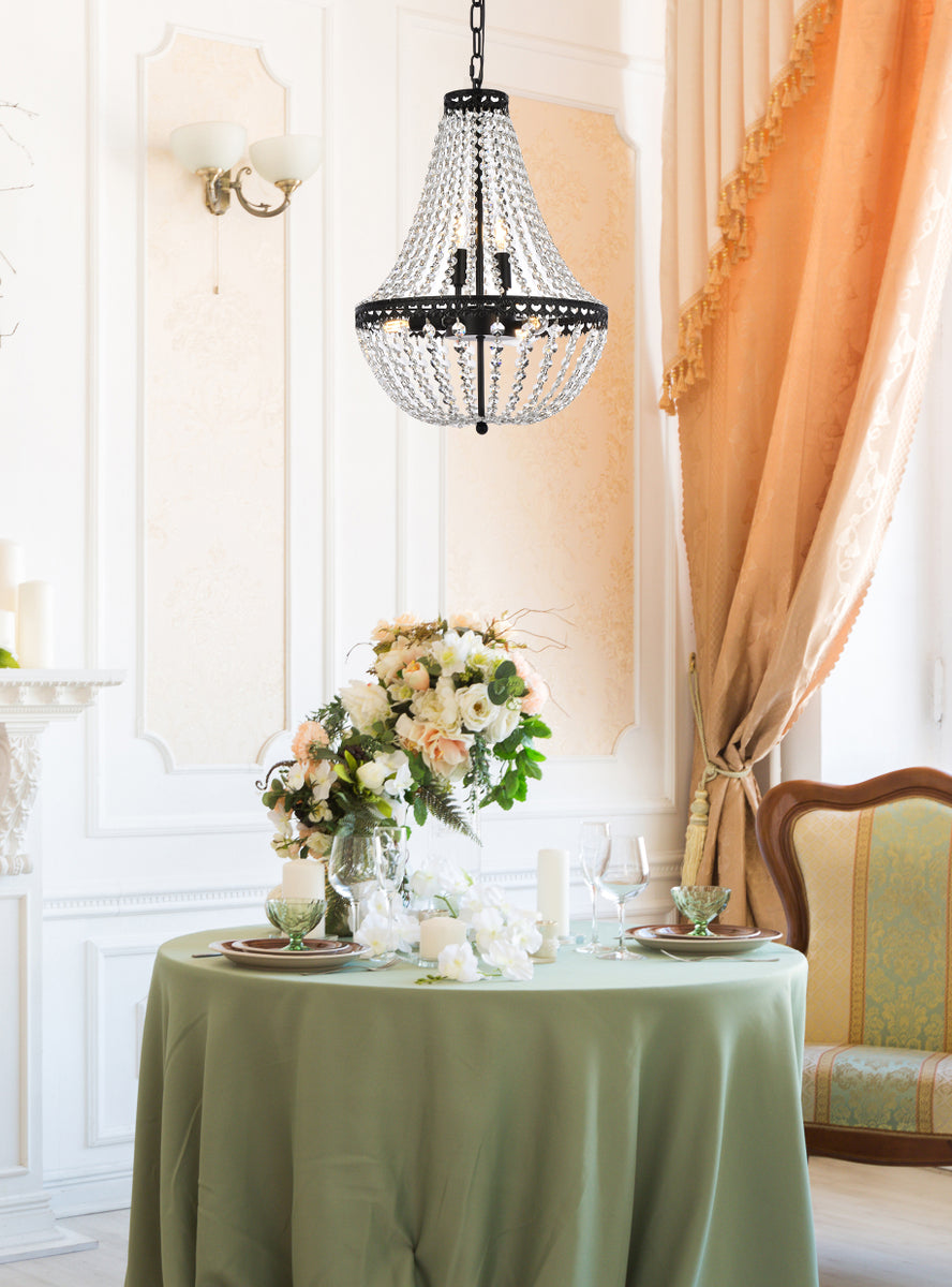 Valeria 14 inch pendant in black