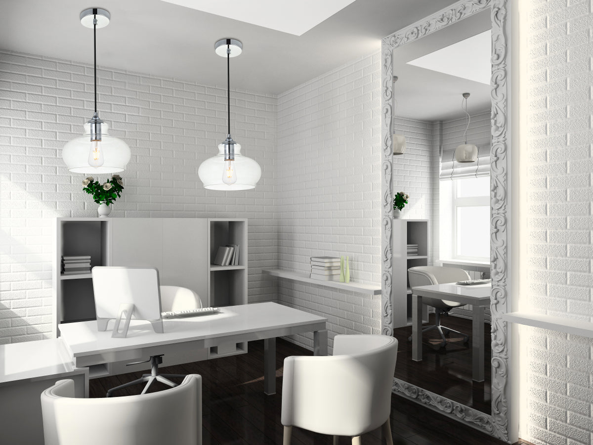 Destry 1 Light Chrome Pendant With Clear Glass