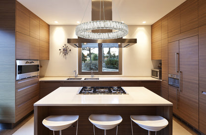 Monroe Integrated LED chip light Chrome Chandelier Clear Royal Cut Crystal