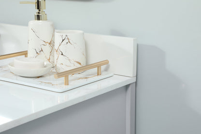 48 inch Single bathroom vanity in grey with backsplash