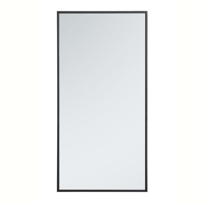 Metal frame rectangle mirror 18 inch in Black