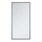 Metal frame rectangle mirror 18 inch in Black