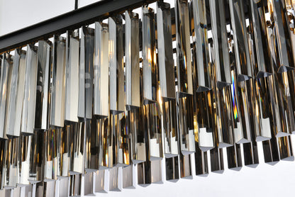 Sydney 12 light Matte Black Chandelier Silver Shade (Grey) Royal Cut Crystal