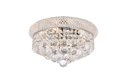 Primo 6 light Chrome Flush Mount Clear Royal Cut Crystal