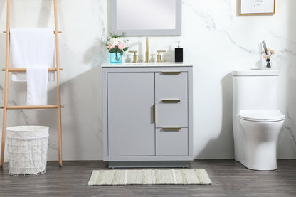30 inch Single bathroom vanity in grey