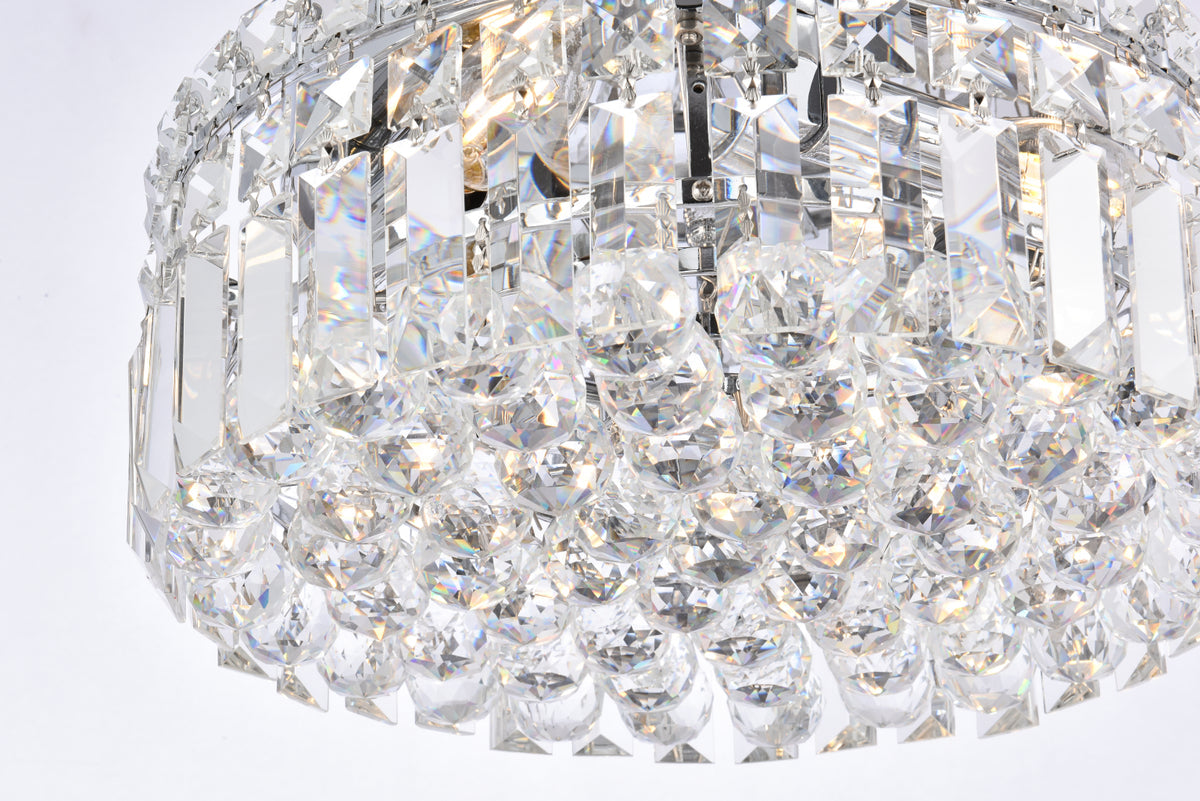 Maxime 4 light Chrome Flush Mount Clear Royal Cut Crystal