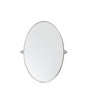 Oval pivot mirror 21x32 inch in silver