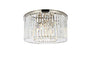 Sydney 8 light polished nickel Flush Mount Clear Royal Cut Crystal
