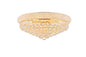Primo 12 light Gold Flush Mount Clear Royal Cut Crystal
