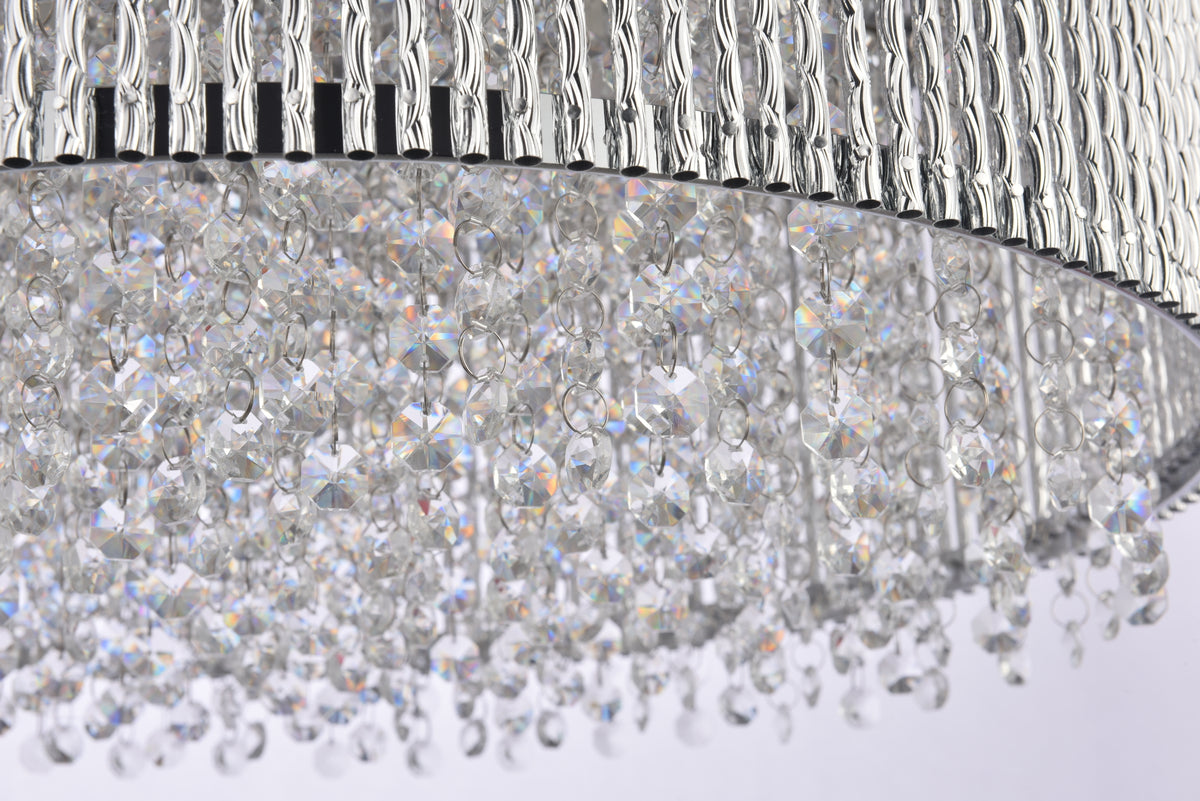 Influx 12 light Chrome Pendant Clear Royal Cut Crystal