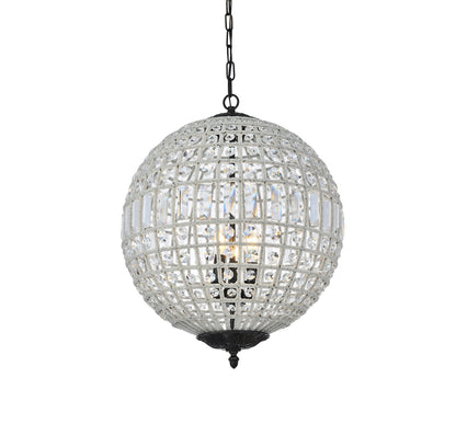 Olivia 3 light Dark Bronze Pendant Clear Royal Cut Crystal