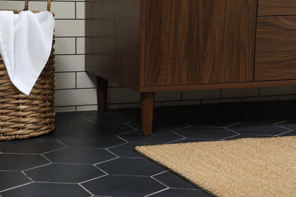 42 inch bathroom vanity in Walnut with backsplash