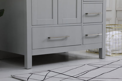 32 inch Single Bathroom Vanity in Gray with Backsplash