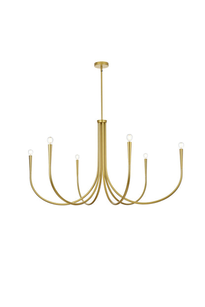 Layne 50 inch chandelier in Brass