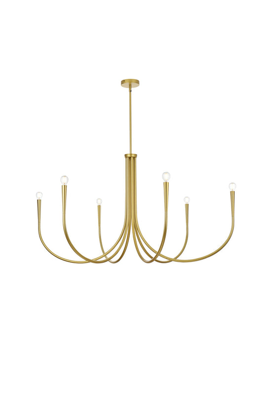 Layne 50 inch chandelier in Brass