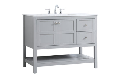 42 inch Single Bathroom Vanity in Gray