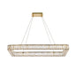 Monroe 42 inch LED Single rectangle pendant in gold