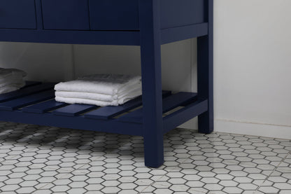 60 inch Single bathroom vanity in blue