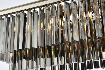 Sydney 12 light polished nickel Chandelier Silver Shade (Grey) Royal Cut Crystal