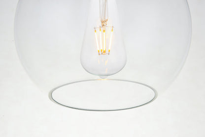 Baxter 1 Light Black Flush Mount With Clear Glass